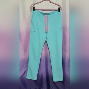 Figs Neon Blue Yola Skinny Scrub Pants Size M Tall